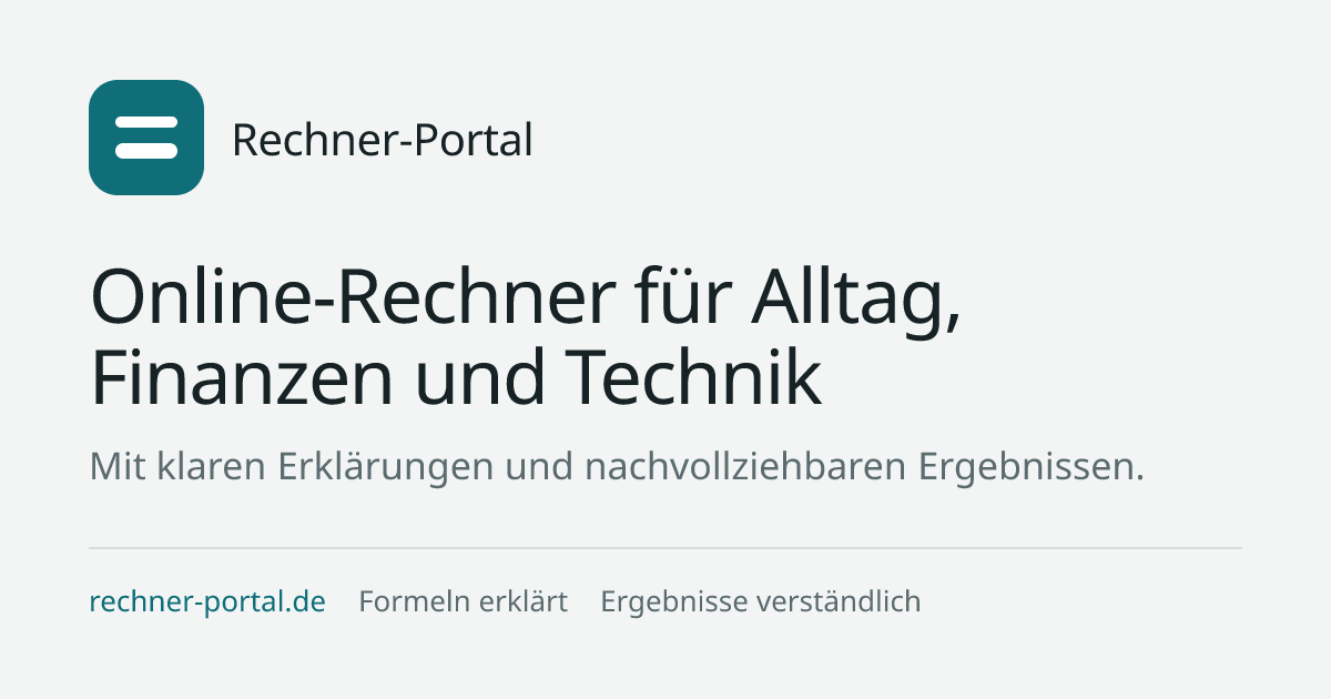 Online-Rechner, Beispiele und Suche | Rechner-Portal